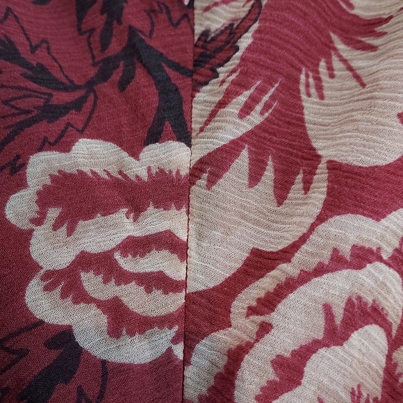 Spiegel Silk Maxi Skirt Size 12 Rust Black Floral Whimsigoth Modest Boho Cottage - Picture 6 of 9